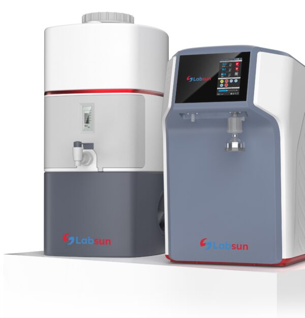 LUE 2 Labsun LUE 20 UVF Reinstwassersystem für Typ I und II mit Reinstwassertank und Touchscreen