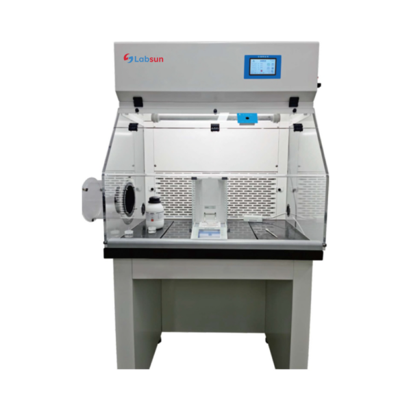3172_OEB5-weighing-enclosure_catalog-aligned-1000 OEB-5 Wägeschutzkabine mit horizontalem Luftstrom, HEPA-/PR-Filtersystem, 5-Zoll-Touchscreen und Echtzeitüberwachung
