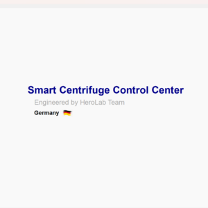 Startbildschirm der Herolab SmartCen Software zur zentralen Steuerung vernetzter Zentrifugen